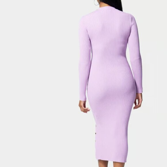 BeBe Purple Rose Maxi Dress - Size L - Picture 4 of 4